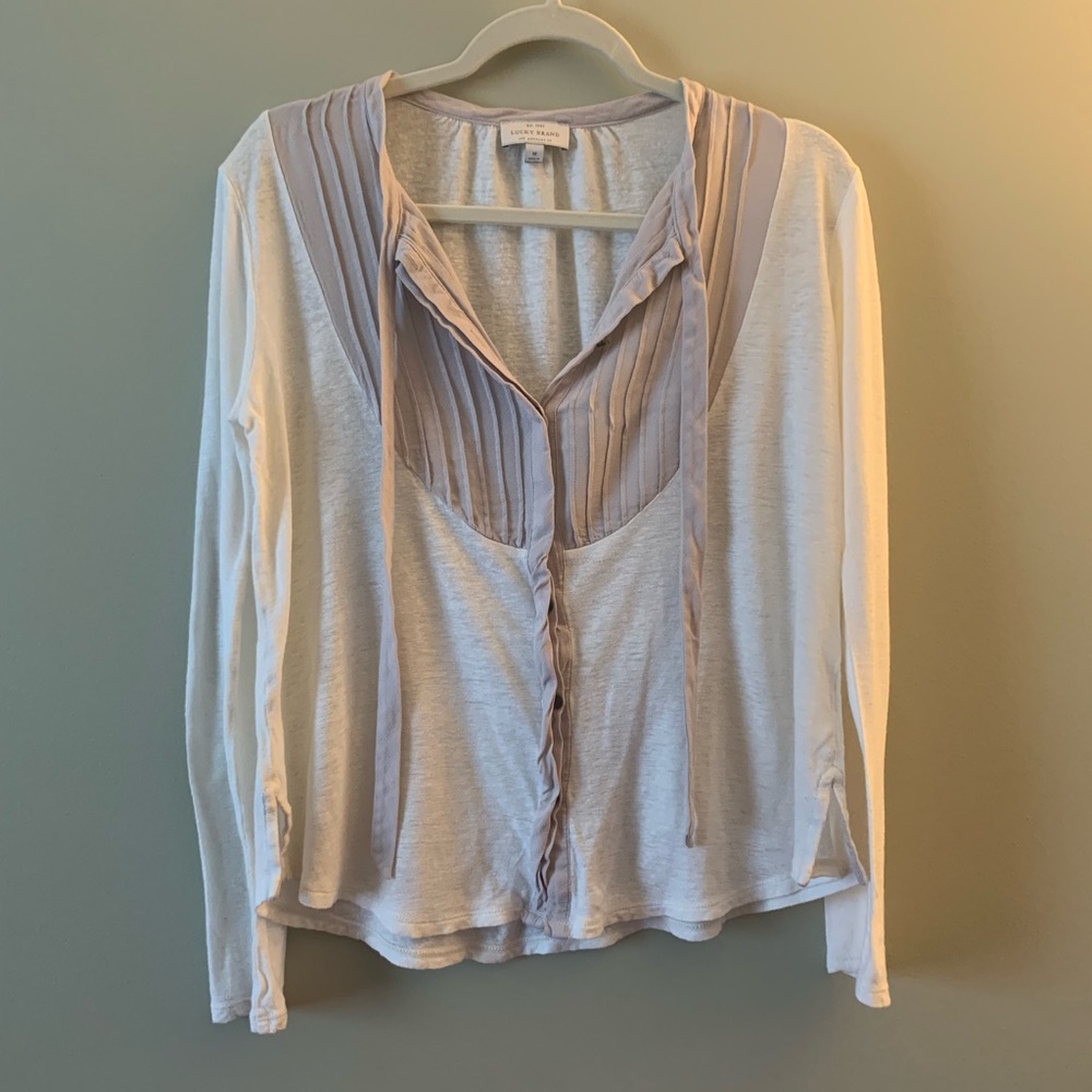Women’s Lucky Brand Nude Colored Button Down